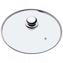 Couvercle en Verre avec Poignée en Acier, Accessoire Culinaire pour Sublimer vos Casseroles, Marmites et Poêles lors de la Cuisson (26 cm) - Kadax