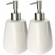 Distributeur de Savon Gel Liquide Blanc 2 x 400 ml - Kadax