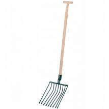 KADAX Fourche Pignon 9 Dents Pour Pierres, Décombres, Métal Jardin 131cm
