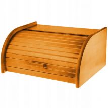 Kadax - geräumiger Brotkasten aus hochqualitativem Holz, Brotbehälter mit Rolldeck