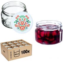 Kadax - Glas Klara 250ml fi82 TO-250/1 Paket 100 Stück