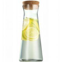 Glaskaraffe, Wasserkaraffe aus robustem Glas, 1L - 1 Stück - Kadax