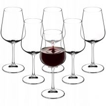 Grande Verres à Vin Rouge de 450 ml, Ensemble de Verres à Pied Élégants et Raffinés Faits en Cristal de Titane pour les Dégustations (Lot de 6)
