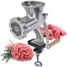 Hachoir à viande en fonte - 6 tailles - Machine à viande, manuelle, vintage, avec pince de table - Broyeur galvanisé (taille 10) - Kadax