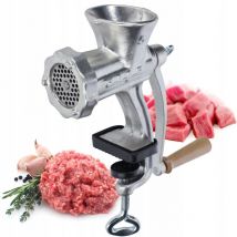Hachoir à viande en fonte - 6 tailles - Machine à viande, manuelle, vintage, avec pince de table - Broyeur galvanisé (taille 5) - Kadax