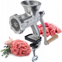 Hachoir à viande en fonte - 6 tailles - Machine à viande, manuelle, vintage, avec pince de table - Broyeur galvanisé (taille 8) - Kadax