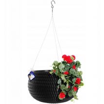 Kadax - Hängetopf, Blumenampel, Hängepflanztopf, 32 cm, Schwarz