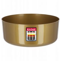 Kadax - Jardinera de plástico Redonda para Plantas, para alféizar de Ventana, Mesa, salón, macetero, diámetro: 26 cm, Dorado