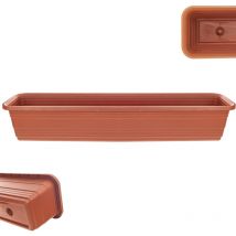 Jardinière de Balcon Pot de Fleur 80 cm Jardinière Rouge Brique - Kadax