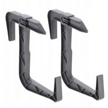 KADAX Juego de 2 soportes para macetero sin taladrar - Ganchos y soportes ajustables para jardineras, balcones y alféizares de ventanas - Antracita