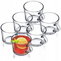 Kadax - Juego de tazas Mug de vaso con asa 6uds 270 ml