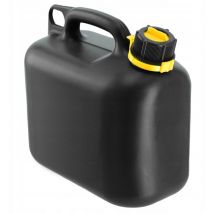 Kadax - Benzinkanister mit Trichter, aus Kunststoff, Spritkanister, 6L, Schwarz