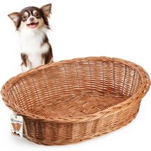 KADAX Lit pour chien en osier 50 cm Osier xs