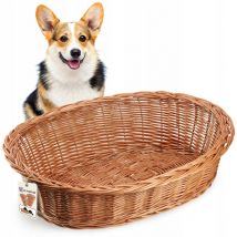 KADAX Lit pour chien en osier 65 cm Osier M