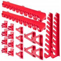 Lot de 20 crochets muraux à outils, crochets muraux perforés en plastique pp, kit de crochets à outils, porte-outils, garage, cuisine, atelier - Kadax