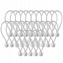 Kadax - Lot de 25 supports de bâche, en caoutchouc résistant aux intempéries, pour tentes, bâches, trampolines, caravanes (blanc/balles/25 pièces)