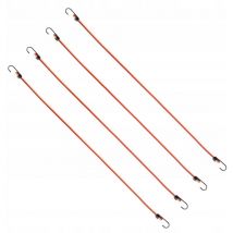 Kadax - Lot de 4 supports de bâche, en caoutchouc résistant aux intempéries, pour tentes, bâches, trampolines, caravanes (orange/crochets)