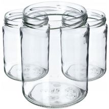 Lot de 48 bocaux ronds en verre sans couvercle 540 ml - Kadax
