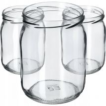 Lot de 8 bocaux à confiture avec couvercle à visser - 540 ml - Bocaux de conservation pour concombres - Sans couvercle - Kadax