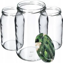 Lot de 8 bocaux de conservation en verre pour couvercle à visser - 900 ml - Pour confiture, conservation, cornichons, K5198 - Kadax