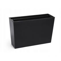Macetero Macetero Alto Soporte para Flores + Inserto 19x56 Negro Brillante Jardín - Kadax