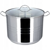 KADAX Marmite en acier avec couvercle induction 34 cm 21 L