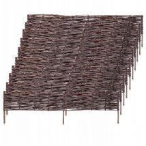 Kadax - Palisade Aus Weide, Natürlicher Weidenzaun, 10 Stück, 120x40cm