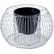 Panier de Jardinage en Acier galvanisé pour arrosage, Fleurs, Jardin, terrasse, ř 66 cm, h: 40 cm argenté - Kadax