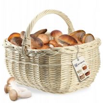 Kadax - Panier en Osier Panier à Champignons Shopping Pique-Nique Fruits en Osier Blanc Grand