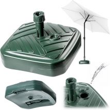 Kadax - Pied de parasol rond à remplir avec du sable, de l'eau ou du gravier, support en plastique pour jardin, terrasse, plage (version 1 carré,