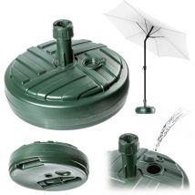 Kadax - Pied de parasol rond à remplir avec du sable, de l'eau ou du gravier, support en plastique pour jardin, terrasse, plage (version 1 ronde,