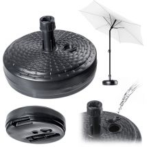 Pied de Parasol Support de Parasol de Jardin Rond 39 cm Poids Gris - Kadax