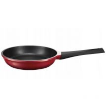 KADAX Poêle avec couche antiadhésive en fonte d'aluminium - Poêle universelle en 3 tailles - Poêle grill pour tous feux dont induction - Rouge - 24 cm