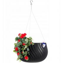 Pot de Fleur Suspendu pour Balcon Terrasse Bol Gris 29,5 cm - Kadax