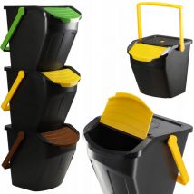 Poubelle Ségrégation Conteneur set 3x25L - Kadax