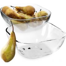 Saladier Bol en Verre 20cm Pour Fruits 2 pcs - Kadax