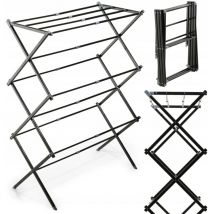Séchoir pliable, séchoir sur pied extensible, séchoir à linge en accordéon, séchoir tour pliable (104,5 cm de haut debout) - Kadax