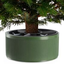 Support de sapin de Noël, en plastique recyclé, pour un vrai arbre, pied de sapin (hauteur de l'arbre jusqu'à 150 cm/vert) - Kadax