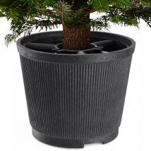 Support de sapin de Noël, en plastique recyclé, pour un vrai arbre, pied de sapin (hauteur de l'arbre jusqu'à 250 cm / graphite) - Kadax