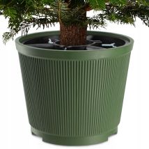 KADAX Support de sapin de Noël, en plastique recyclé, pour un vrai arbre, pied de sapin (hauteur de l'arbre jusqu'à 250 cm / vert)