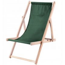 Kadax - Transat de jardin et de plage en bois, transats verts pliants, fabricant polonais