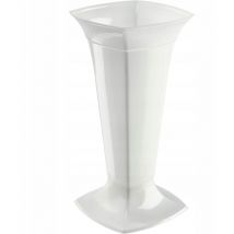 Kadax - Vase pour Cimetière Fiole Pierre Tombale 39cm Blanc
