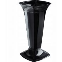 Kadax - Vase pour Cimetière Fiole Pierre Tombale 39cm Noir