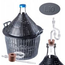 Vin Carboy 10 Litres Bouchon De Tube De Ballon De Vin Dans Un Ensemble De Panier - Kadax