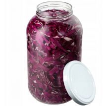 Kadax - Weck - Juego de 1 tarro redondo con tapa blanca, 4 litros, diámetro: 100 mm, insertable, para conservas, conservas, pepino