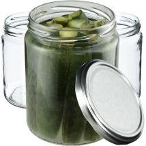 Weckgläser 540 ml, Einmachglas zum Einlegen, Einkochgläser für Schraubdeckel, Sturzglas, Marme - Kadax