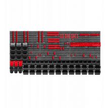 Werkstattwandregal, Wandplatten, 174 X 78 Cm, Rot Und Schwarz, 150 Tlg. - Kadax