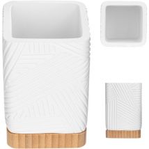 Kadax - Zahnputzbecher, Weiß, Quadratisch