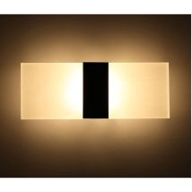 Groofoo Applique Murale D'Intérieur 6w Noir Et Blanc Brossé Applique Murale D'Intérieur Ac 85-265(v), Éclairage De Couloir Moderne En Acrylique Pour 
