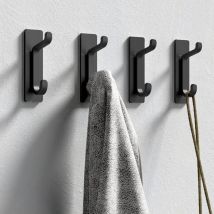 Crochet Adhesif Mural, Porte Serviette Salle de Bain, Accroche Torchon Cuisine, Porte Manteau Adhésif, Attache Murale Sans Percer, Etanche,